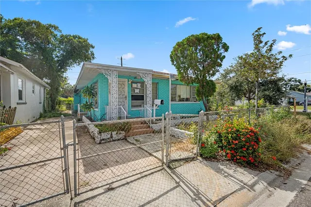 a view of a house with patio