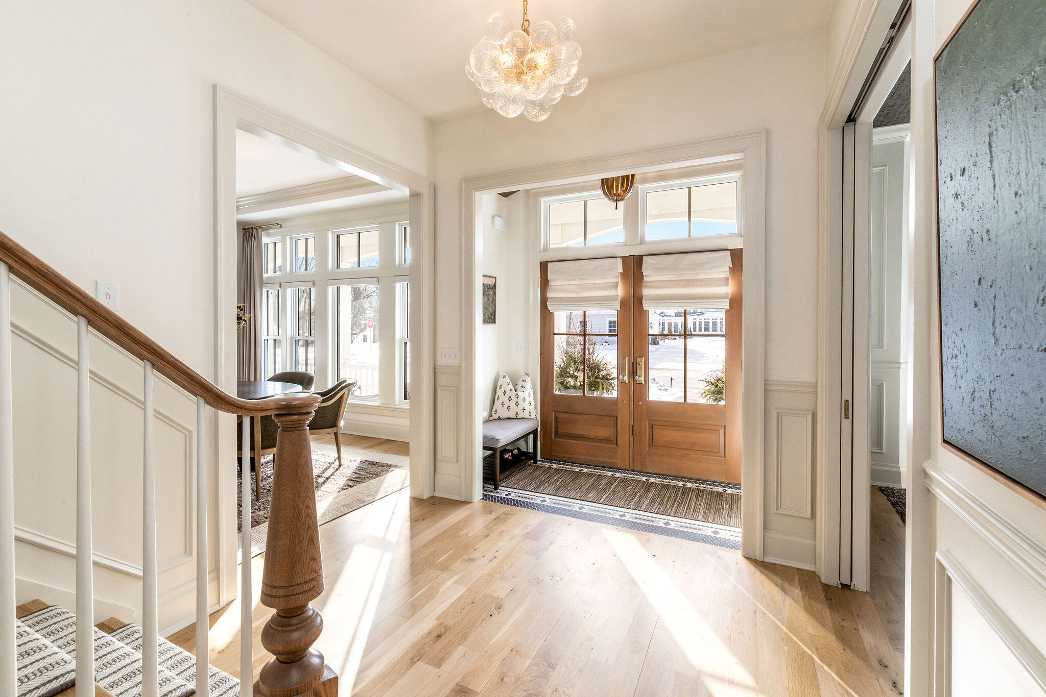 545 Wisconsin Avenue Delafield, WI 53018 - Photo 2 of 24 Barrel ceiling and Penny Tile Foyer Vestibule.