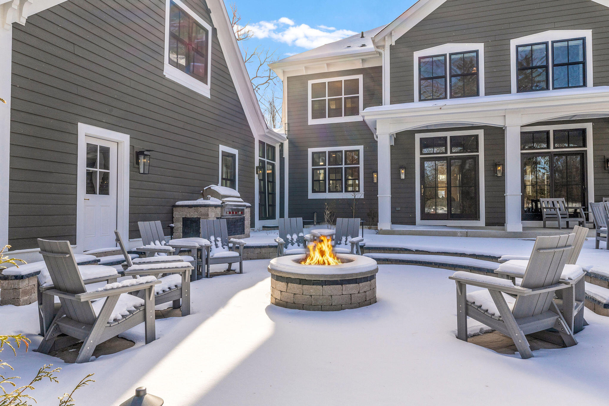 545 Wisconsin Avenue Delafield, WI 53018 - Photo 24 of 24 Firepit and brand new built-in Wolf Grill.