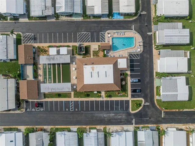 an aerial view of a city