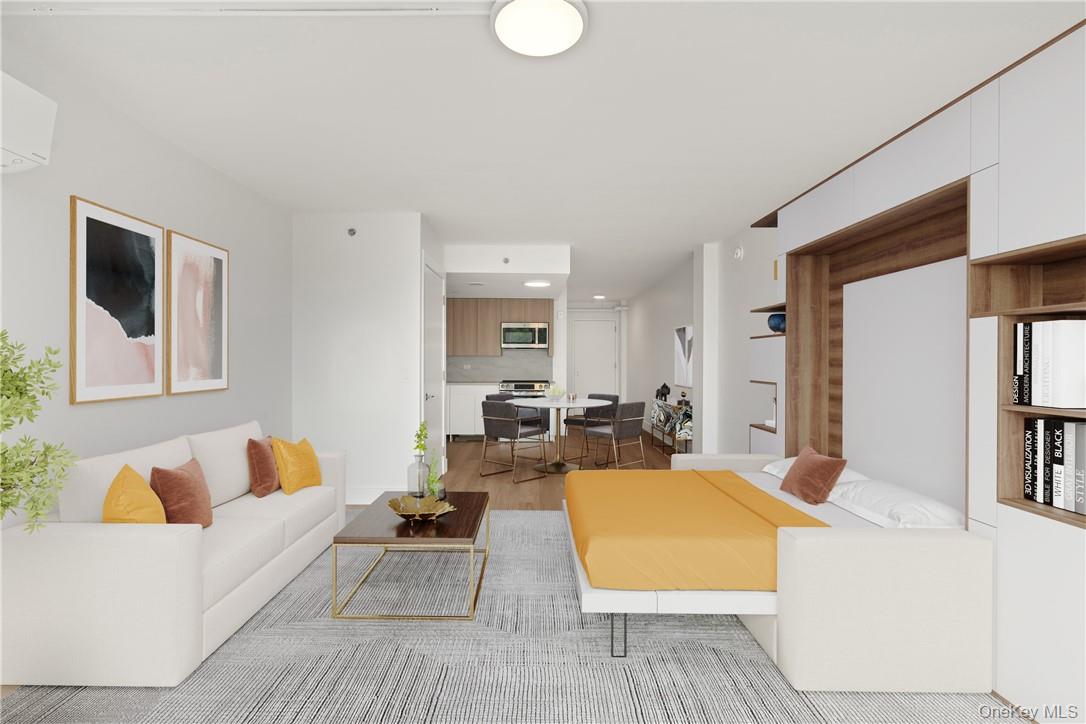 a living room with furniture and a couch