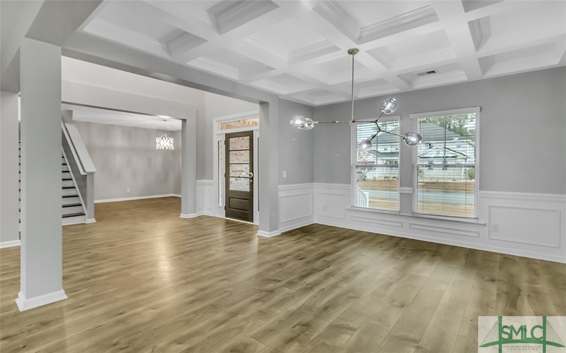 653 Wyndham Way Pooler, GA 31322 - Photo 7 of 48 Dining room with coffered ceilings & upgraded ligh