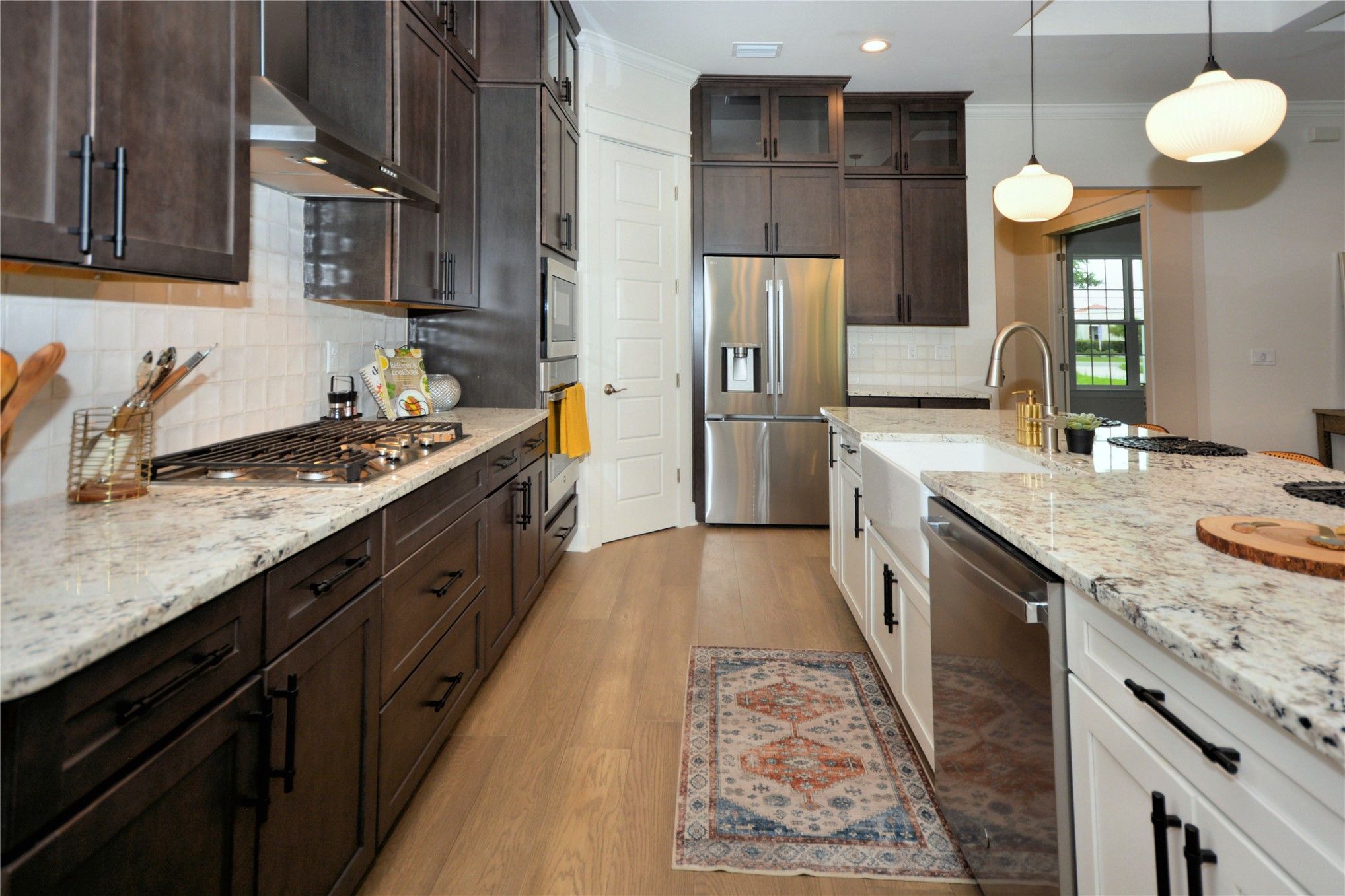 2646 Bailey Road Fernandina Beach, FL 32034 - Photo 12 of 42 a kitchen with granite countertop stainless steel appliances and wooden cabinets