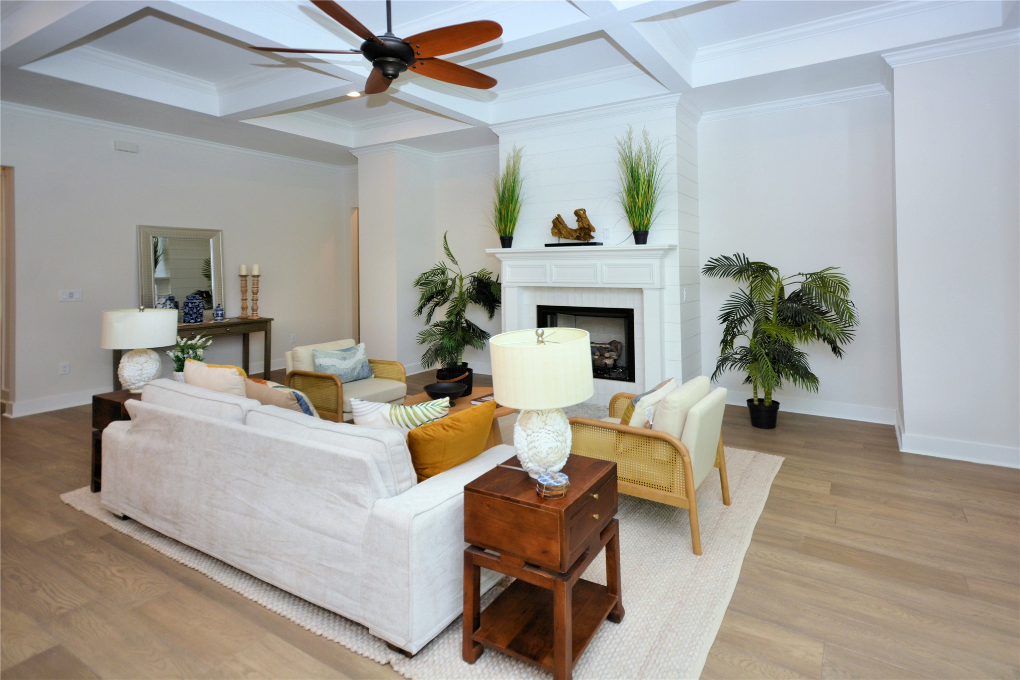 2646 Bailey Road Fernandina Beach, FL 32034 - Photo 17 of 42 a living room with furniture and a fireplace