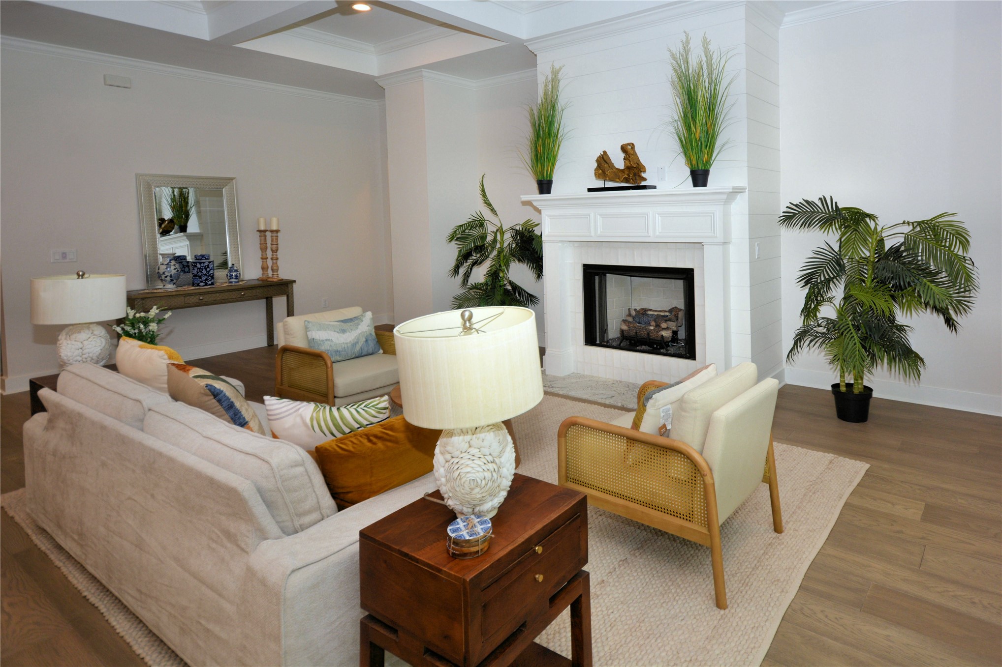 2646 Bailey Road Fernandina Beach, FL 32034 - Photo 22 of 42 a living room with furniture and a fireplace