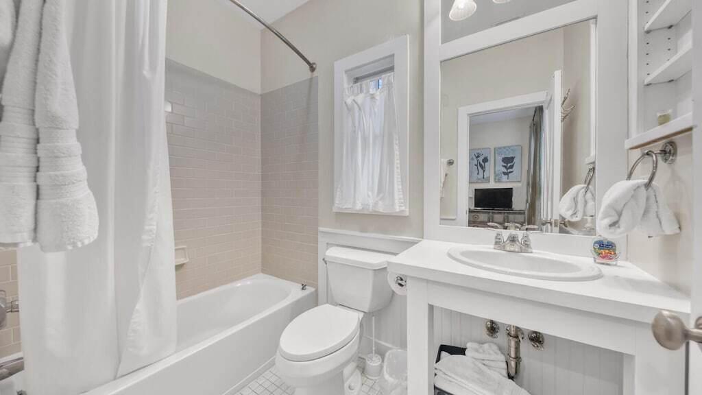 19 Olivia Lane Inlet Beach, FL 32461 - Photo 23 of 32 a bathroom with a sink toilet tub and shower
