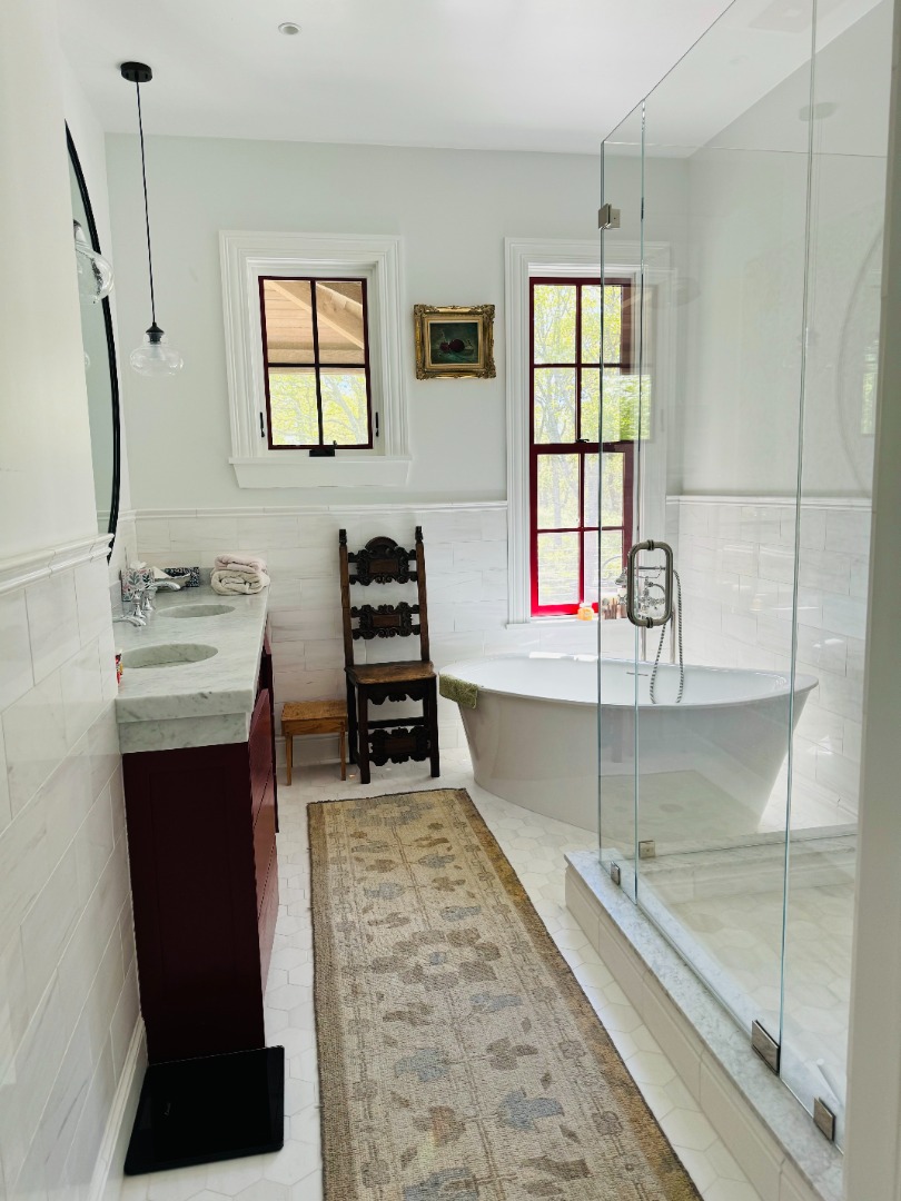 15 Old Farm Road Chilmark, MA 02535 - Photo 20 of 51 a kitchen with stainless steel appliances granite countertop a sink stove and a refrigerator