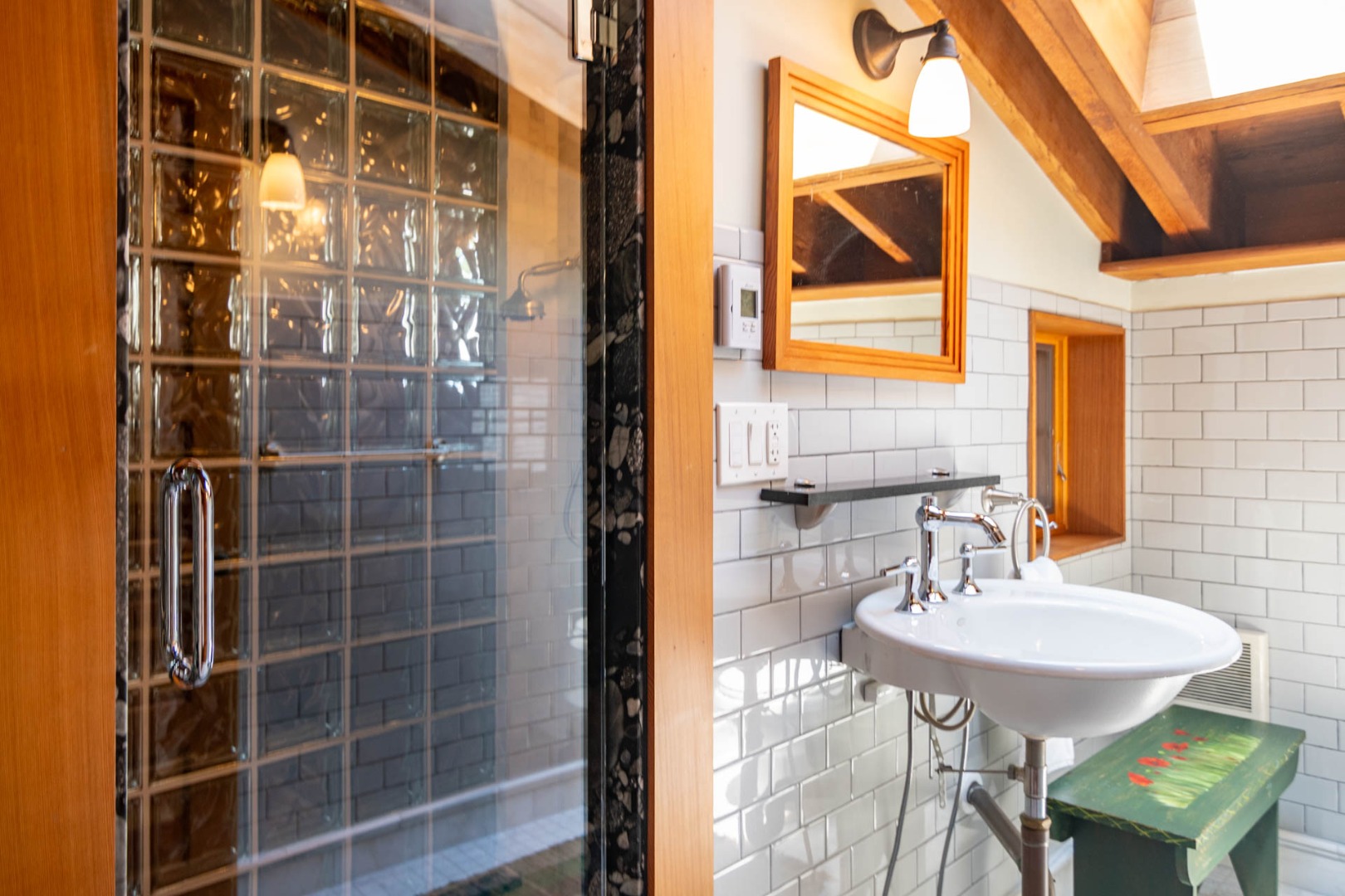 15 Old Farm Road Chilmark, MA 02535 - Photo 23 of 51 a bathroom with a sink and a mirror