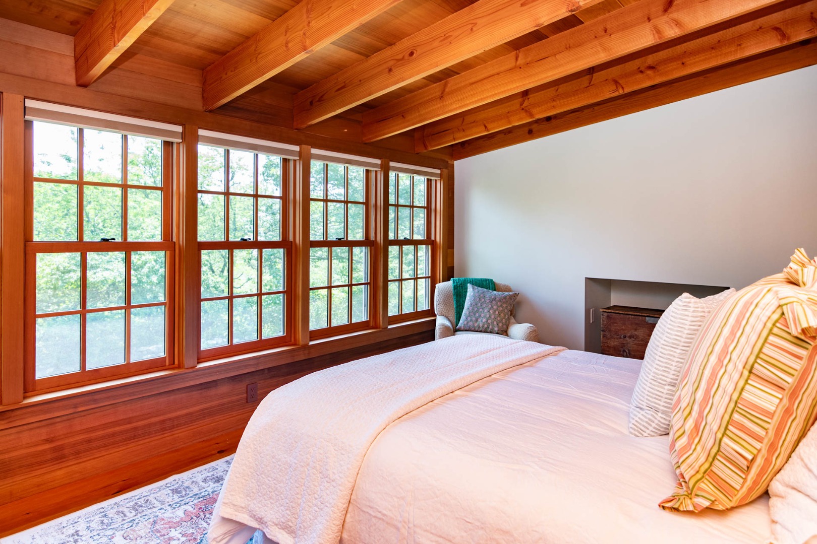 15 Old Farm Road Chilmark, MA 02535 - Photo 25 of 51 a bedroom with a bed and a large window