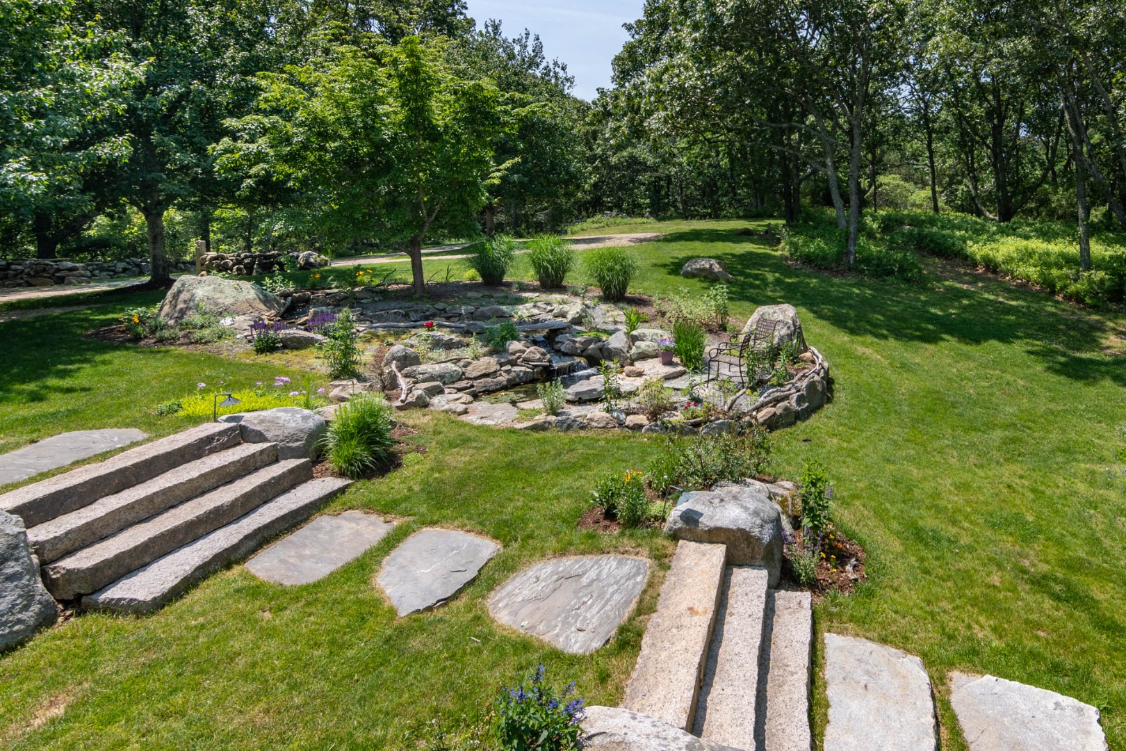 15 Old Farm Road Chilmark, MA 02535 - Photo 46 of 51 a view of a garden with sitting area