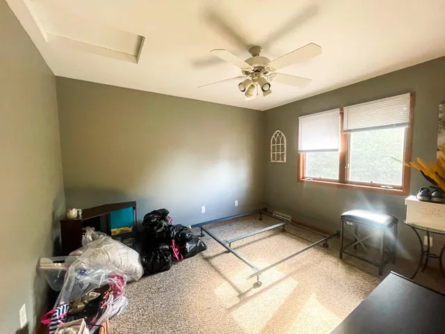 a bed room with a bed