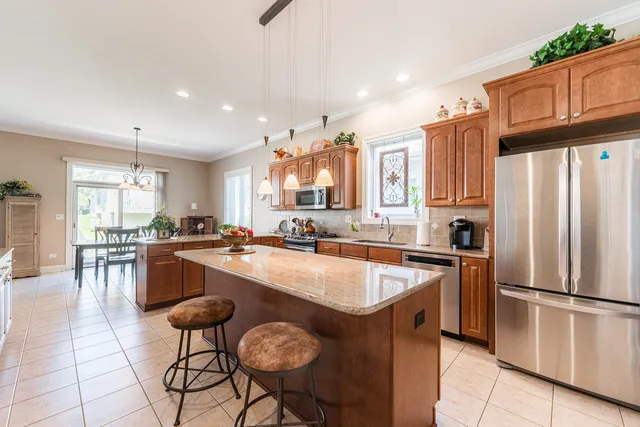 a large kitchen with lots of counter space and appliances