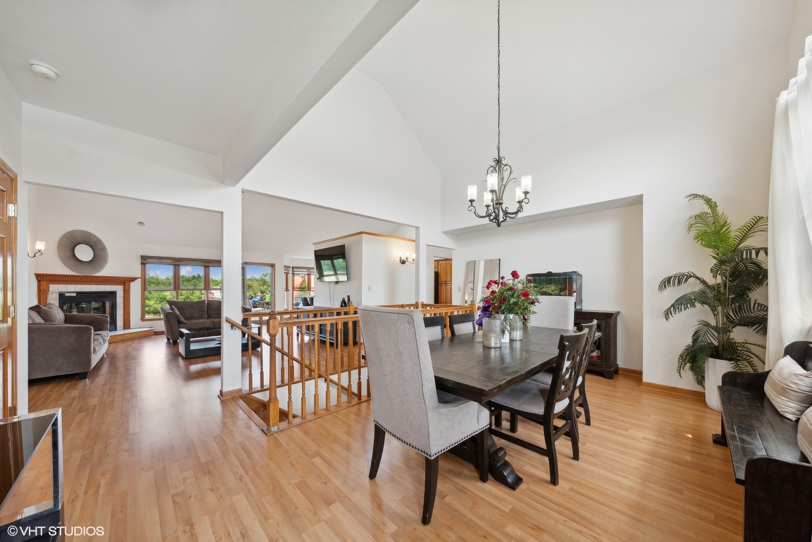 331 Coventry Lane Crete, IL 60417 - Photo 3 of 19 a view of a dining room with furniture wooden floor and chandelier