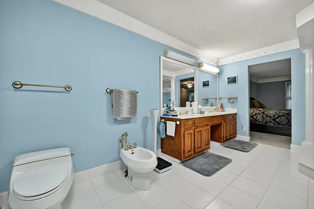 a backyard of a house with seating space