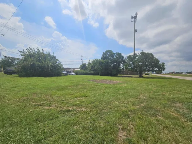 a view of a garden with a fountain