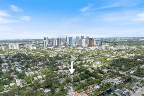 a view of a city with tall buildings