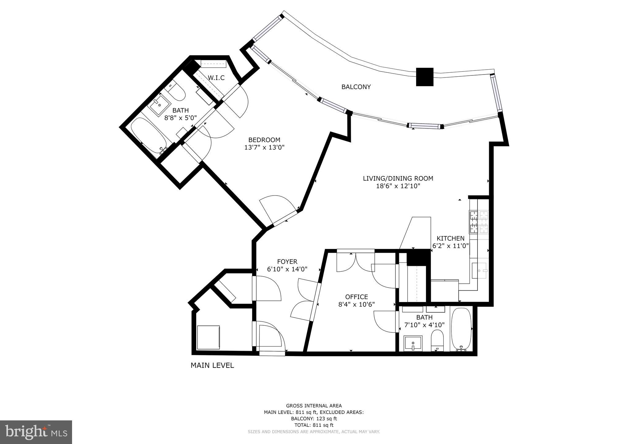 1300 13th Street Northwest, Unit 603 Washington, DC 20005 - Photo 18 of 18 Floor Plan