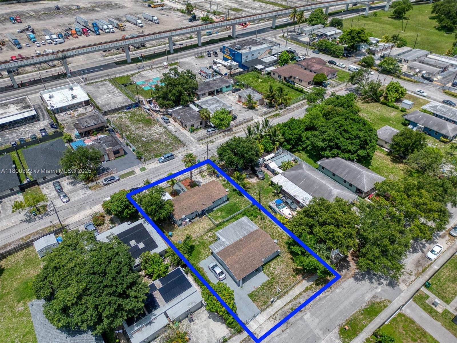 an aerial view of a city