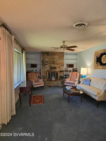 a view of a terrace with lake view