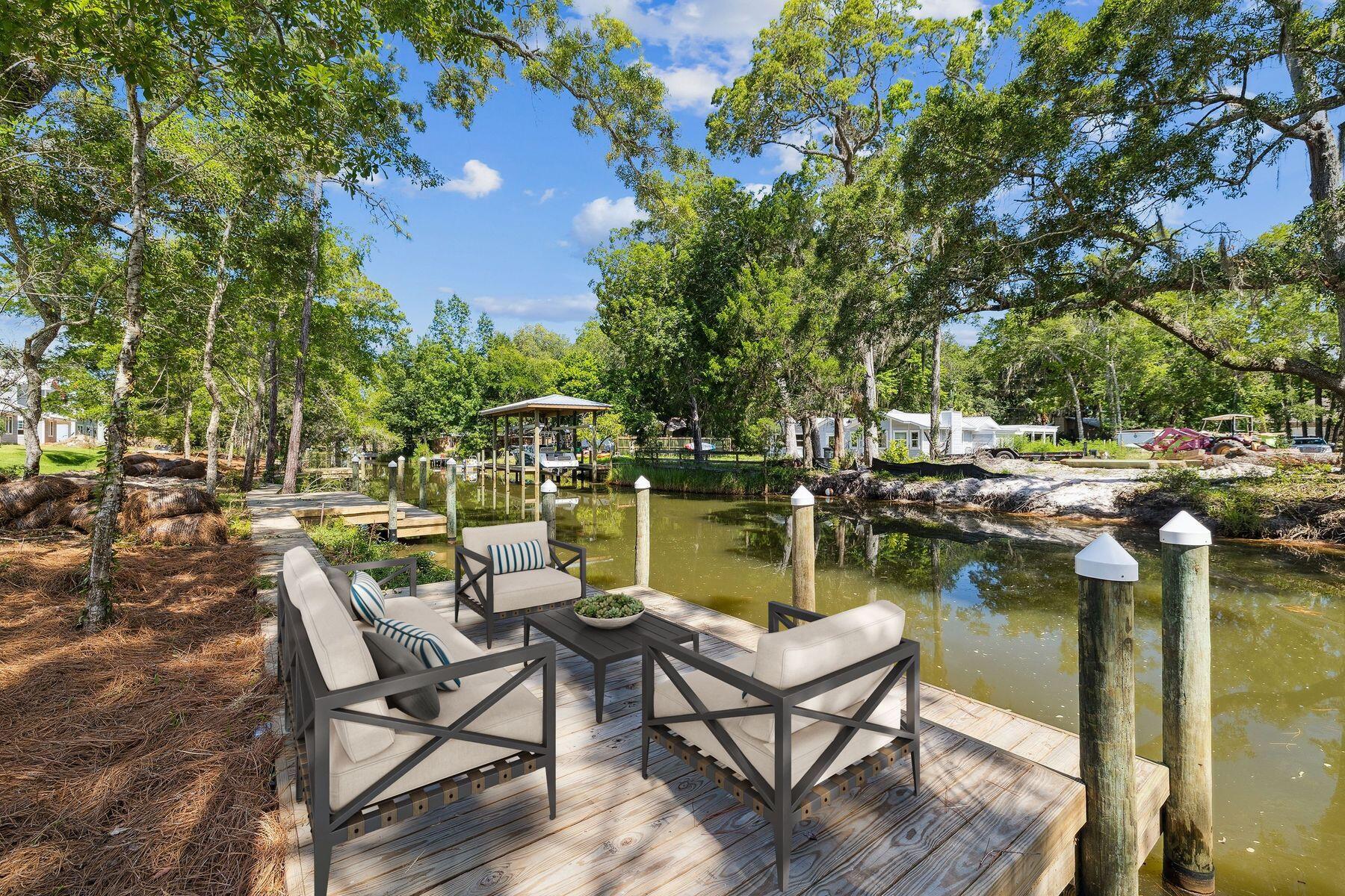 1999 West Hewett Road Santa Rosa Beach, FL 32459 - Photo 5 of 38 Staged canal