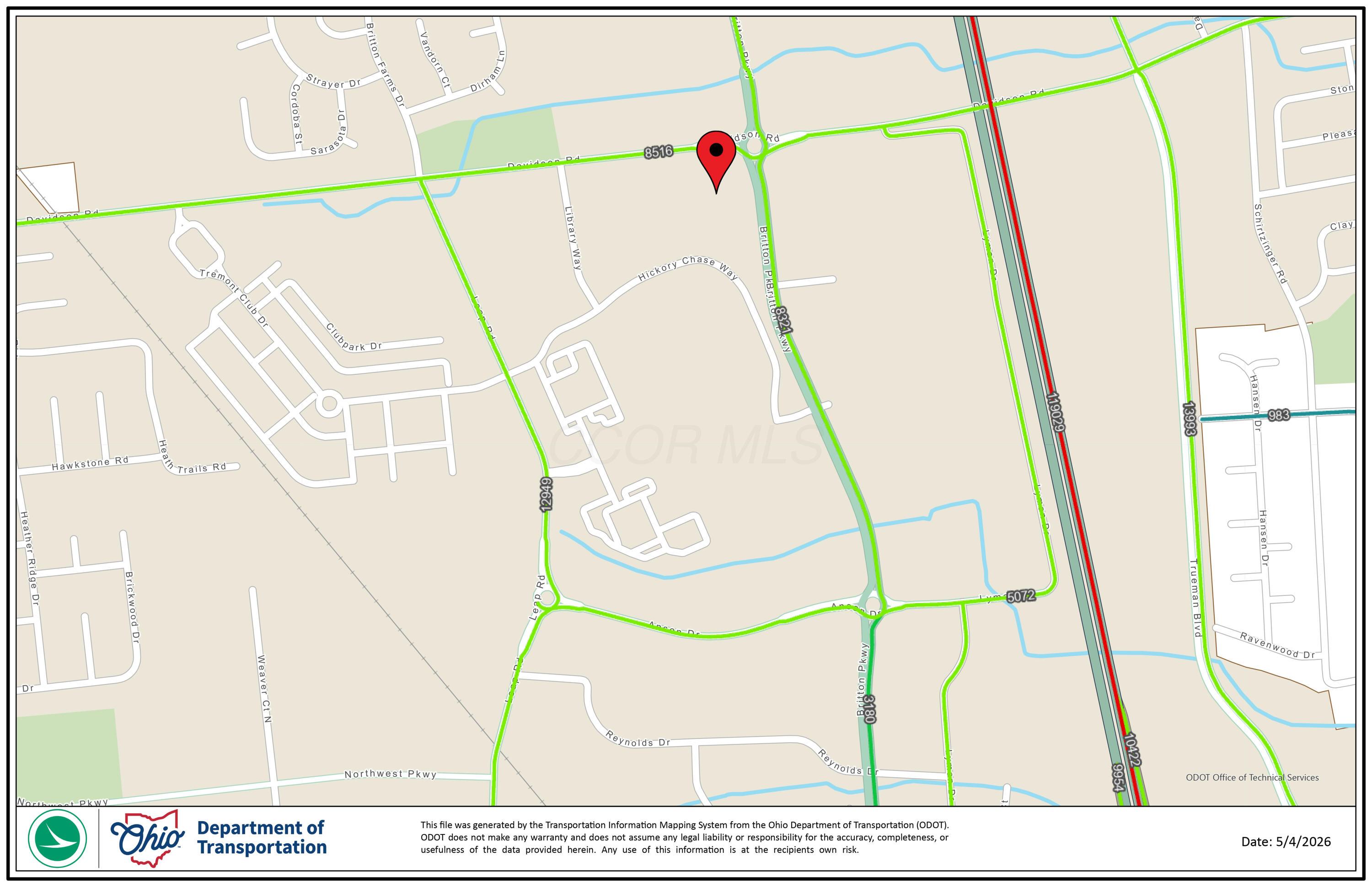 0 Davidson Road Hilliard, OH 43026 - Photo 5 of 7 Traffic Map