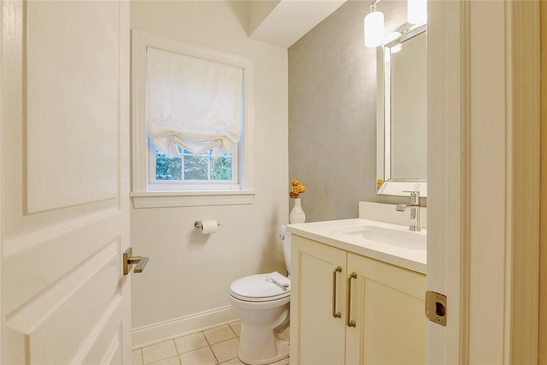 320 Sunningdale Rise Webster, NY 14580 - Photo 37 of 50 1st Floor Powder room! All renovated w/ Quartz Cou