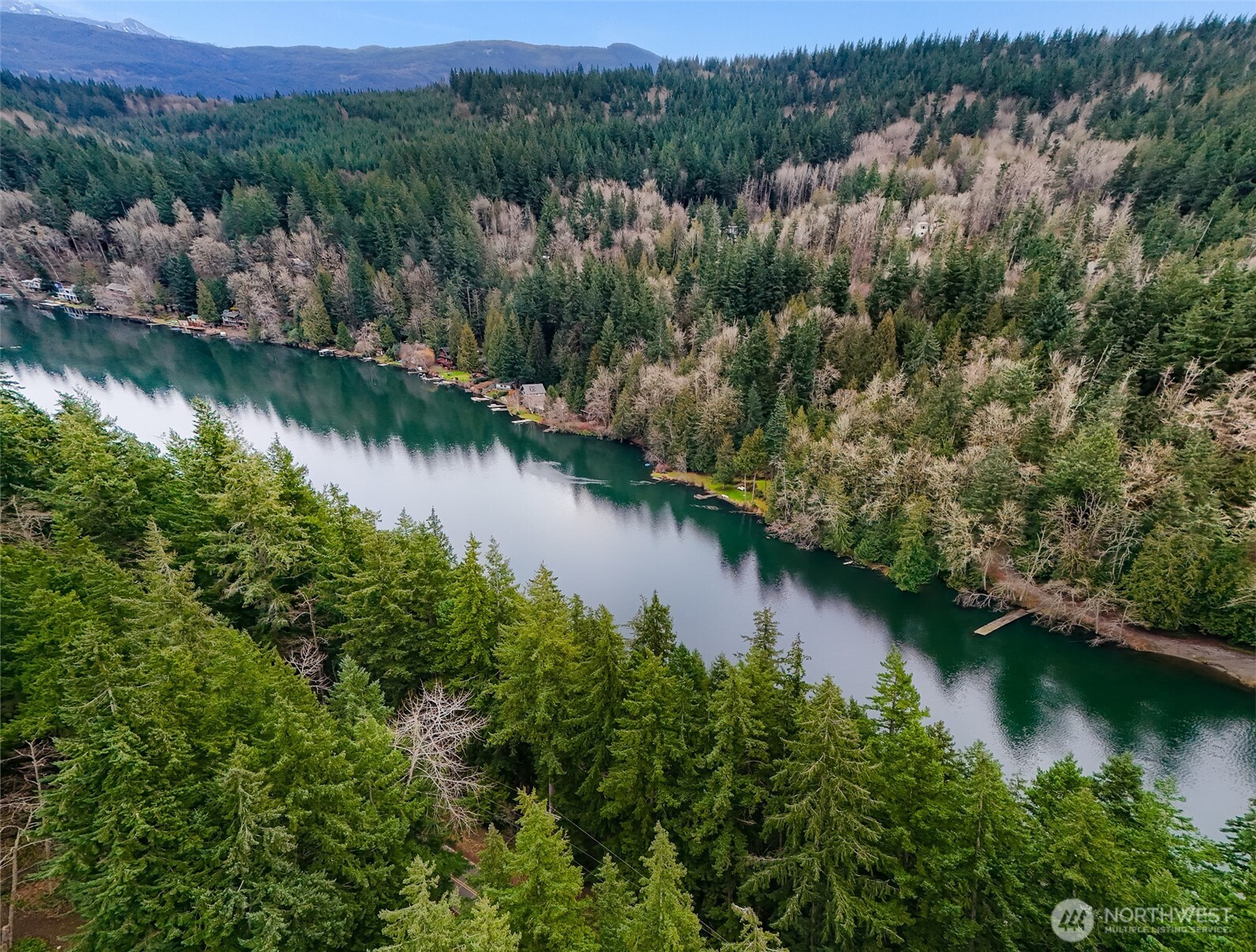1693 Pebble Beach Trail Bellingham, WA 98226 - Photo 33 of 33 an aerial view of green landscape with trees houses and lake view