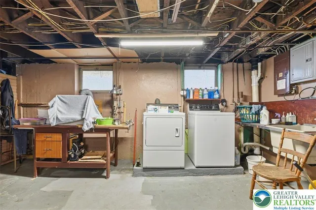 a view of a wooden door