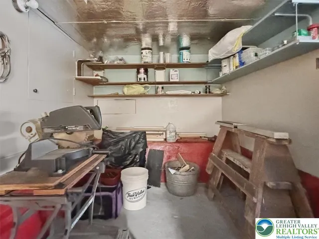 a view of storage and utility room