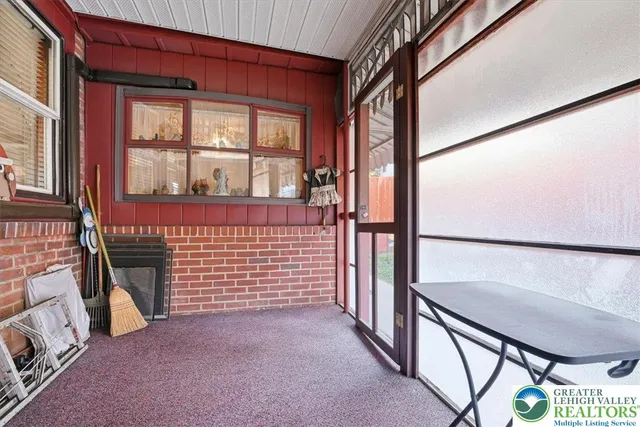 a aerial view of a building with street view