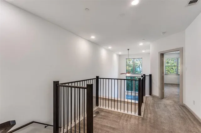a view of hallway with livingroom