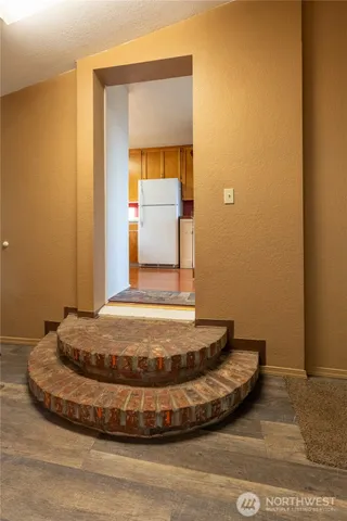 a view of a fireplace