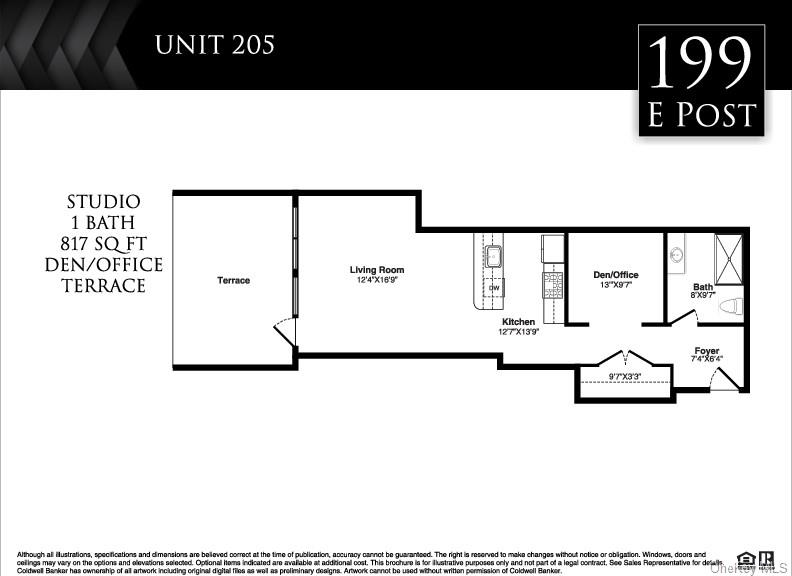 199 East Post Road, Unit 205 White Plains, NY 10601 - Photo 20 of 20 Floor Plan Unit 205
