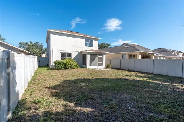 a backyard of a house