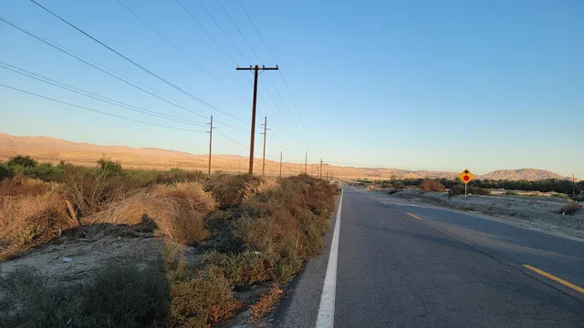 a view of a road from a terrace