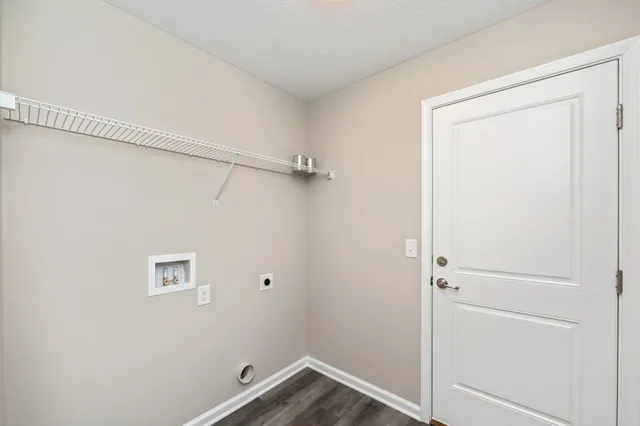 a view of small space with racks on the wall