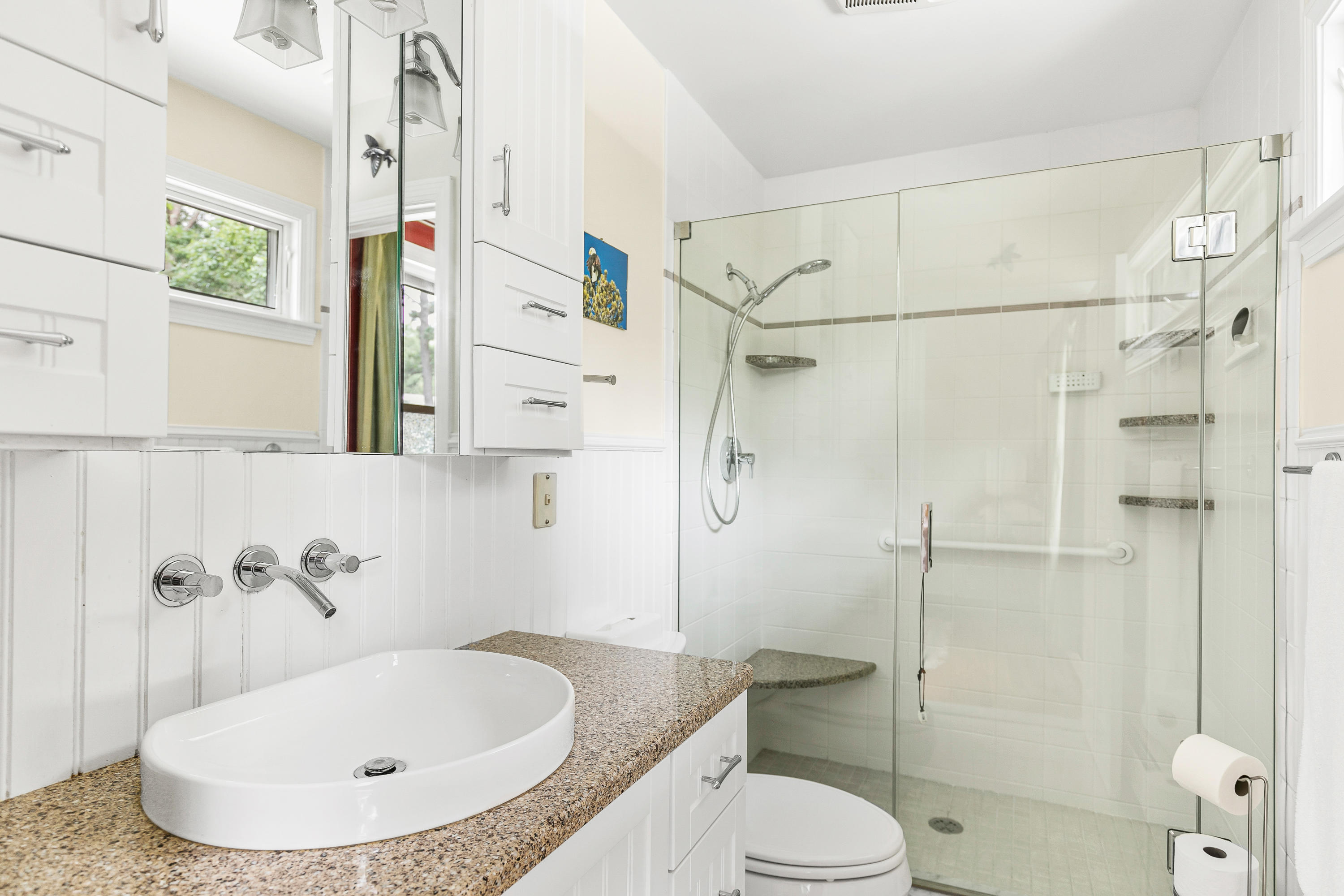 64 Hilltop Road Mashpee, MA 02649 - Photo 29 of 36 a bathroom with a sink toilet and shower