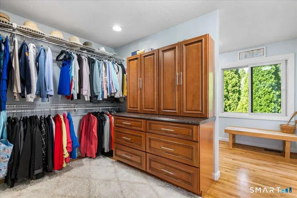a view of a walk in closet