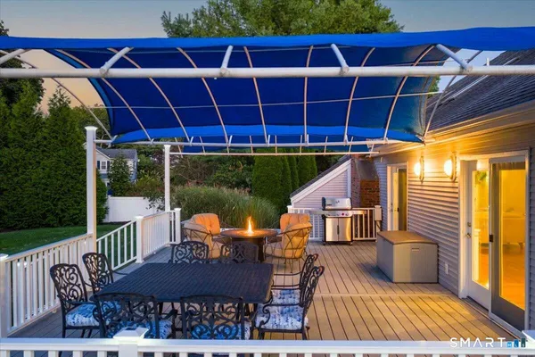 a view of outdoor space with seating