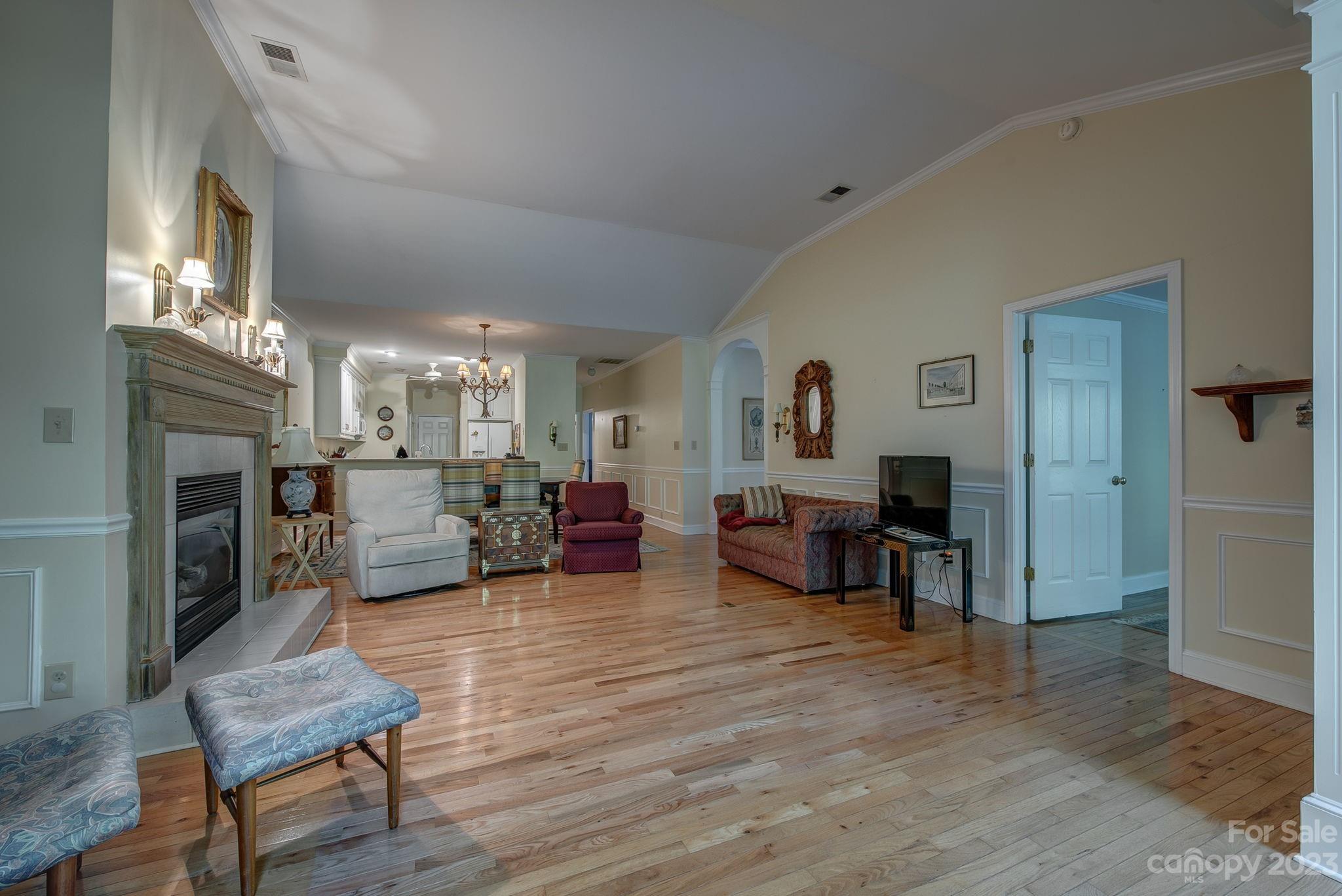 110 Columns Circle Shelby, NC 28150 - Photo 9 of 33 a living room with furniture wooden floor and a fireplace