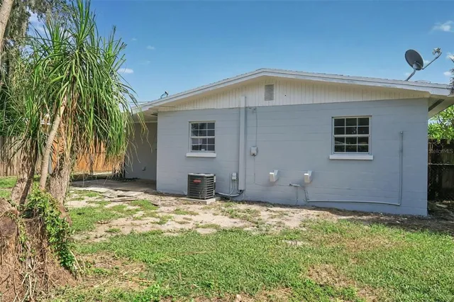 a backyard of a house