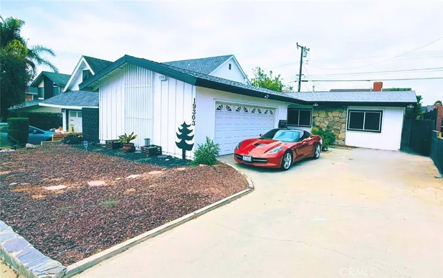 a car parked in front of house