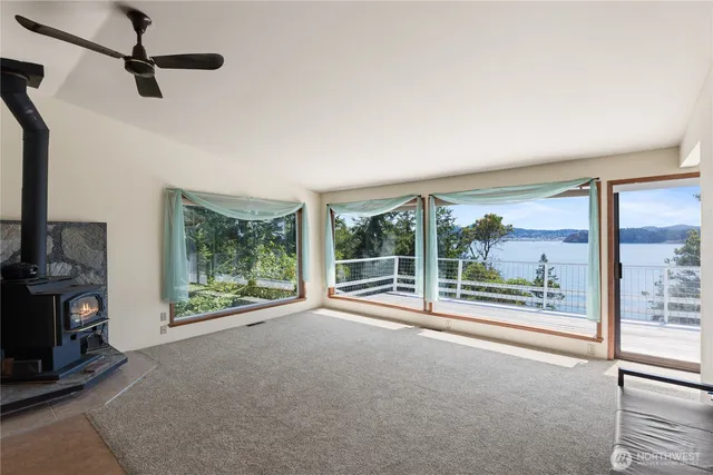 a view of a room with sliding door and wooden floor