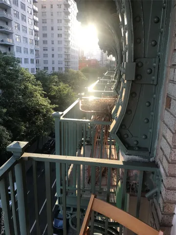 a view of a balcony