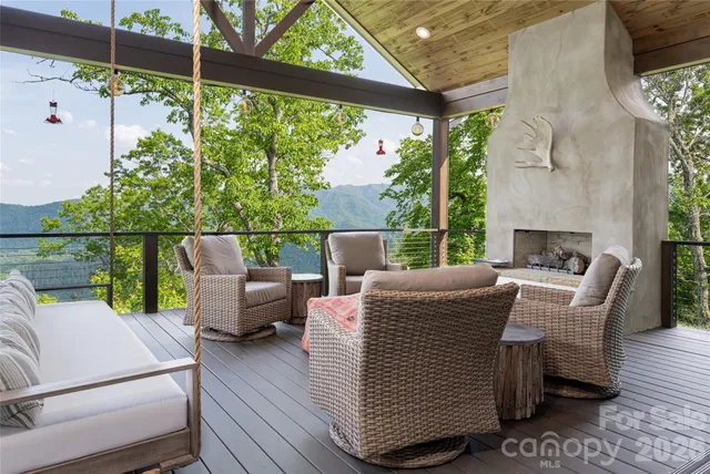 a view of a patio on the roof deck