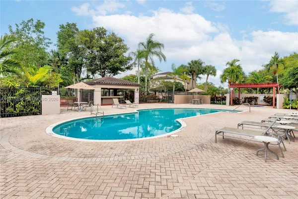 a lobby with furniture