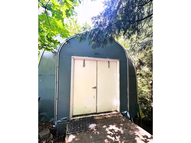 a backyard of a house