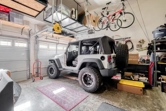 a view of car garage