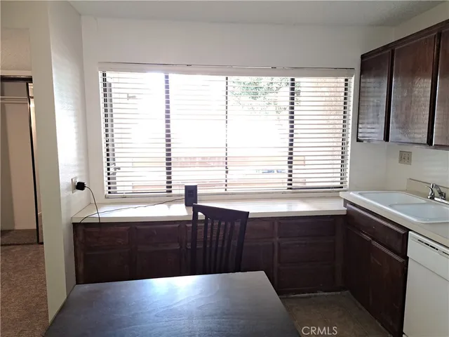 an empty room with closet