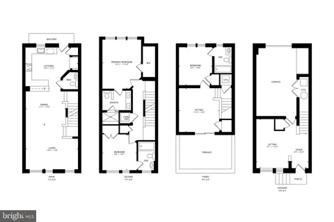 a view of a garden with a slide